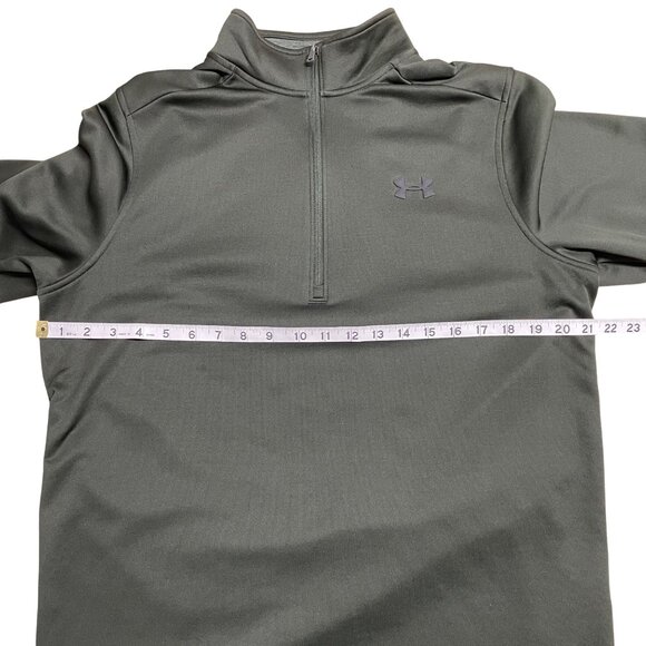 UNDER ARMOUR 1/4 ZIP PULLOVER FLEECE LOOSE FIT MENS M COLDGEAR MARINE OD GREEN - Picture 8 of 9